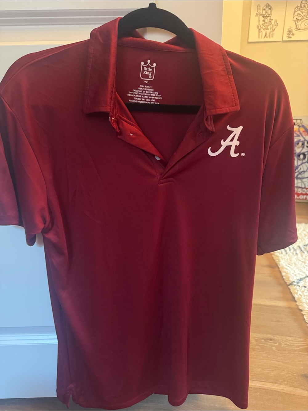 Alabama Crimson Script A Polo - Garnet